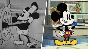 L'évolution des dessins de Mickey Mouse, sa création/naissance 
