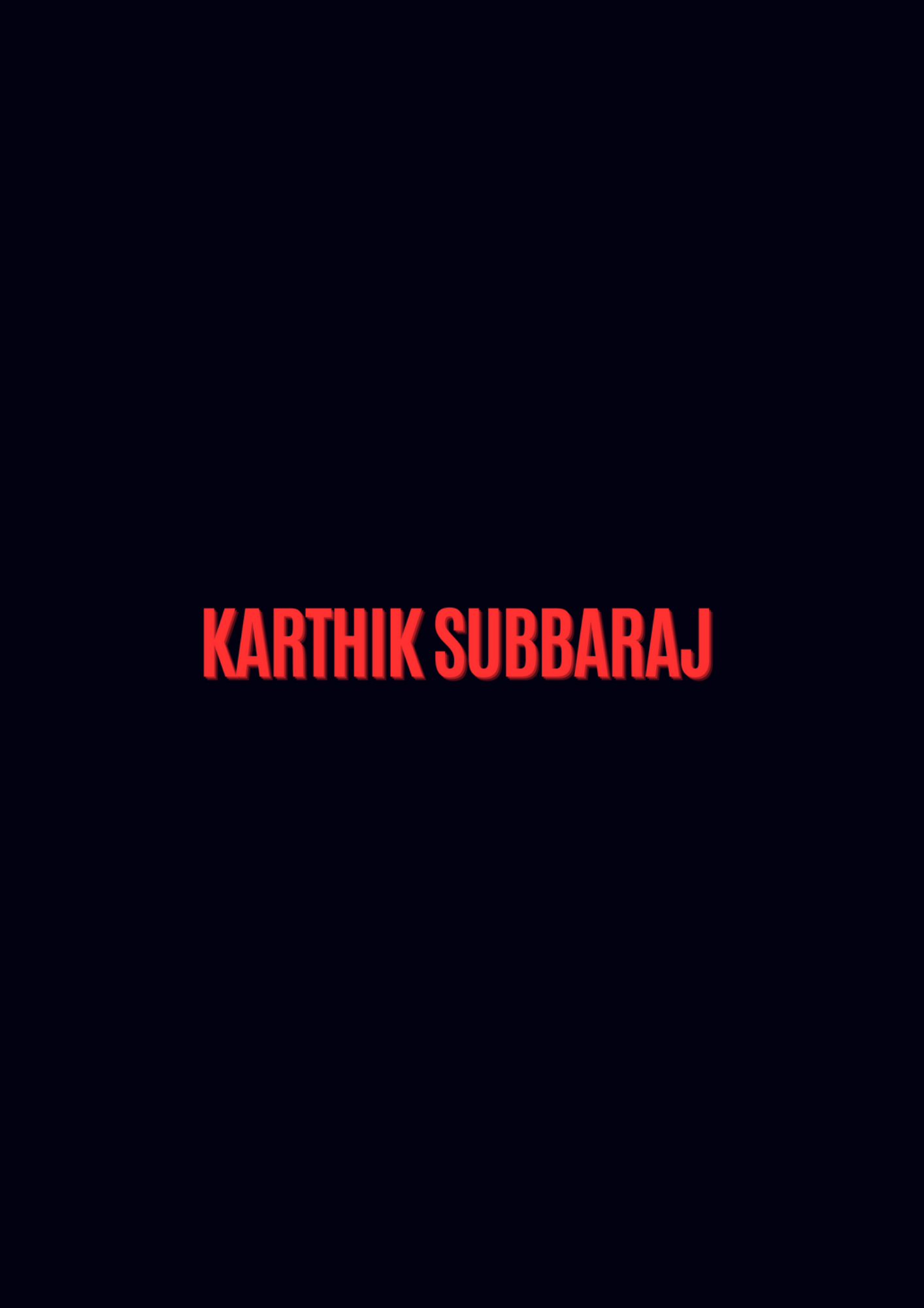 Karthik Subbaraj